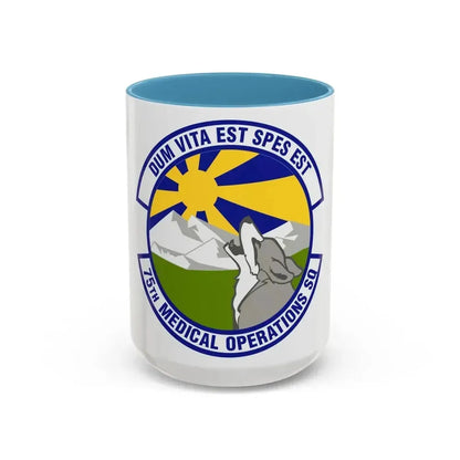 75th Medical Operations Squadron (U.S. Air Force) Accent Coffee Mug 15oz Light Blue - Go Mug Yourself