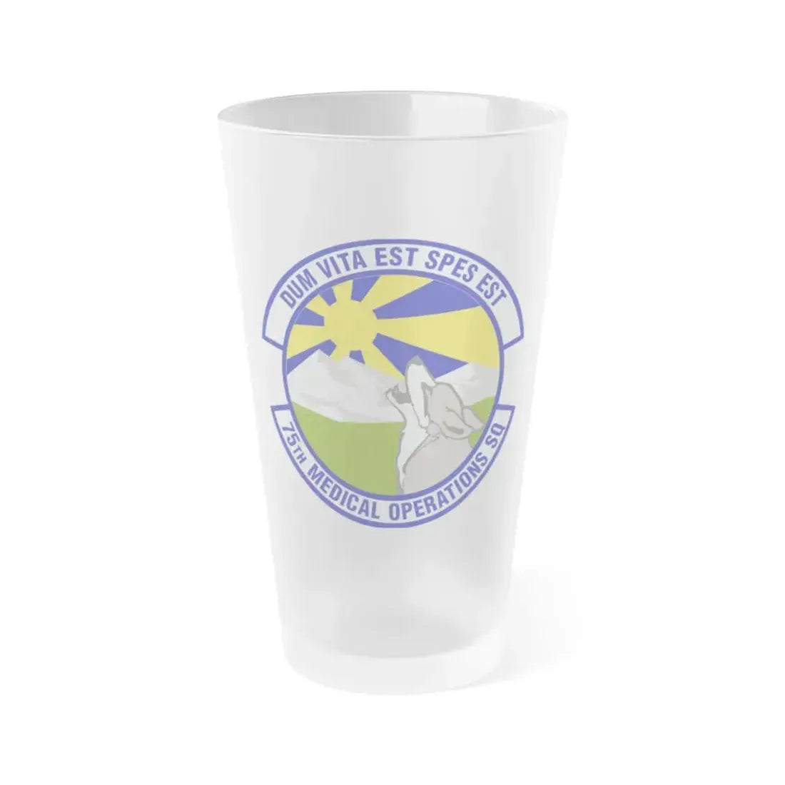 75th Medical Operations Squadron (U.S. Air Force) Frosted Pint Glass 16oz 16oz Frosted - Go Mug Yourself