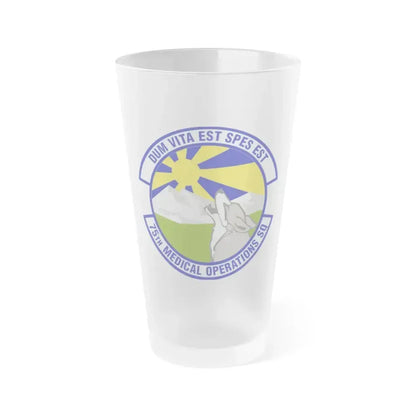 75th Medical Operations Squadron (U.S. Air Force) Frosted Pint Glass 16oz 16oz Frosted - Go Mug Yourself