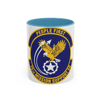 75th Mission Support Squadron (U.S. Air Force) Accent Coffee Mug 11oz Light Blue - Go Mug Yourself