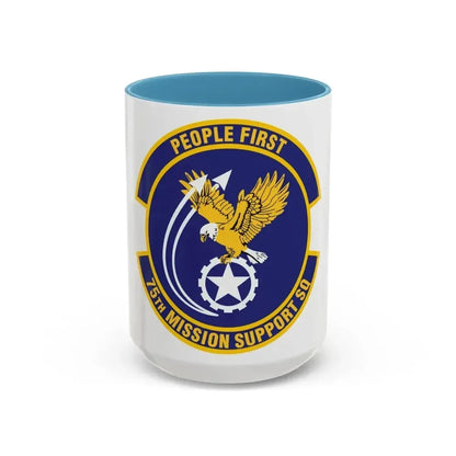 75th Mission Support Squadron (U.S. Air Force) Accent Coffee Mug 15oz Light Blue - Go Mug Yourself