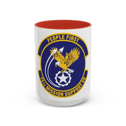 75th Mission Support Squadron (U.S. Air Force) Accent Coffee Mug 15oz Red - Go Mug Yourself