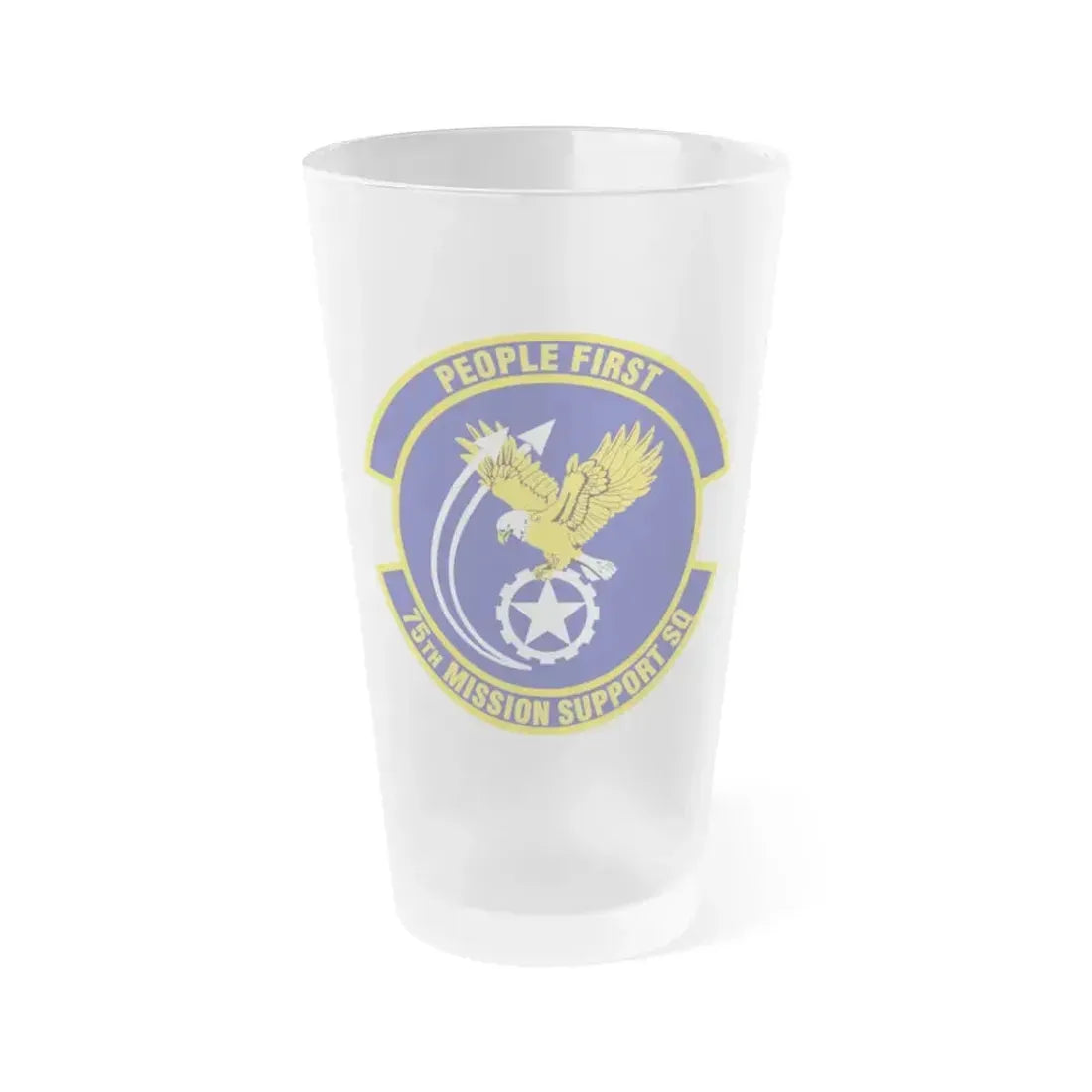 75th Mission Support Squadron (U.S. Air Force) Frosted Pint Glass 16oz 16oz Frosted - Go Mug Yourself