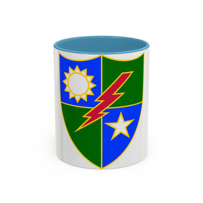 75th Ranger Regiment (U.S. Army) Accent Coffee Mug-11oz-Light Blue-Go Mug Yourself