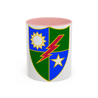 75th Ranger Regiment (U.S. Army) Accent Coffee Mug-11oz-Pink-Go Mug Yourself