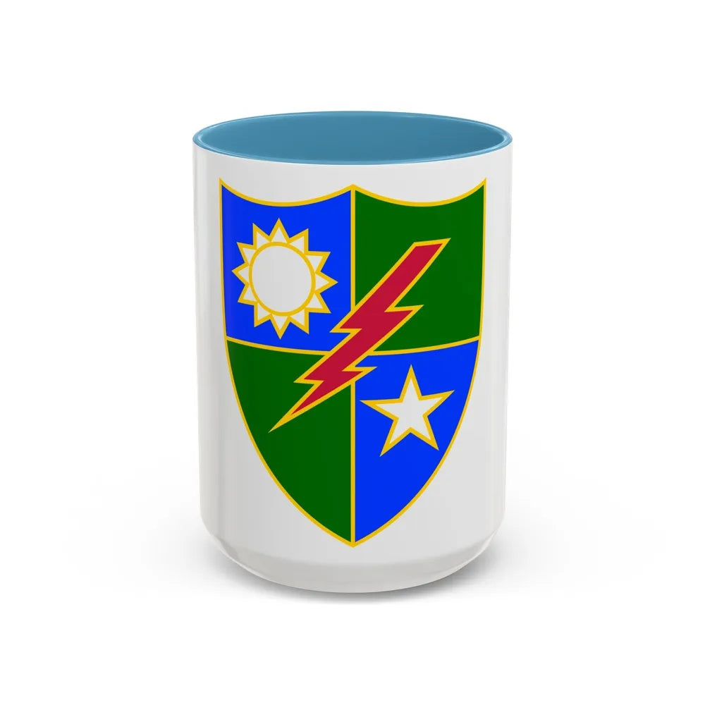 75th Ranger Regiment (U.S. Army) Accent Coffee Mug-15oz-Light Blue-Go Mug Yourself