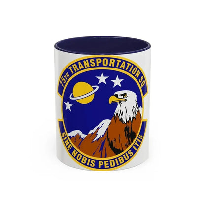 75th Transportation Squadron (U.S. Air Force) Accent Coffee Mug 11oz Navy - Go Mug Yourself