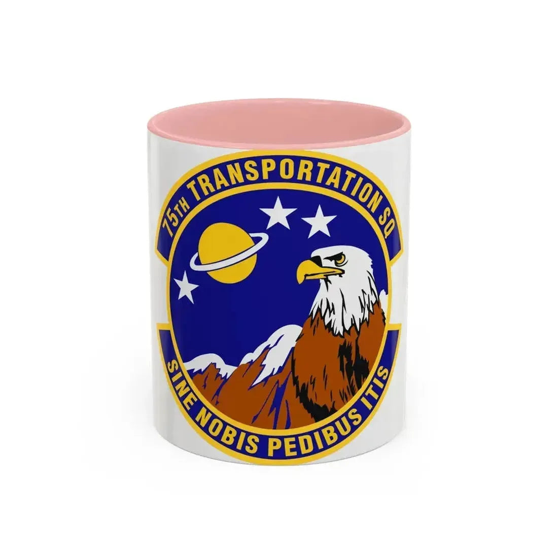 75th Transportation Squadron (U.S. Air Force) Accent Coffee Mug 11oz Pink - Go Mug Yourself