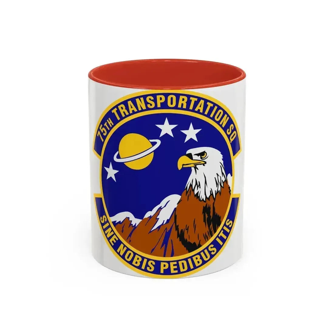 75th Transportation Squadron (U.S. Air Force) Accent Coffee Mug 11oz Red - Go Mug Yourself