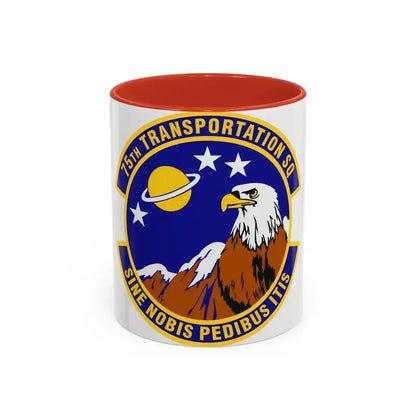 75th Transportation Squadron (U.S. Air Force) Accent Coffee Mug 11oz Red - Go Mug Yourself