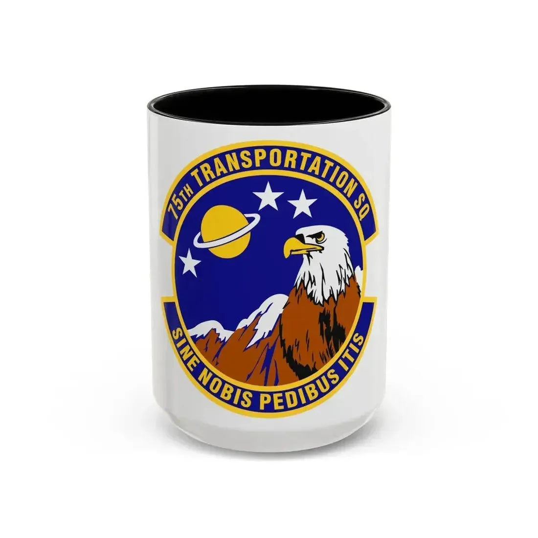 75th Transportation Squadron (U.S. Air Force) Accent Coffee Mug 15oz Black - Go Mug Yourself