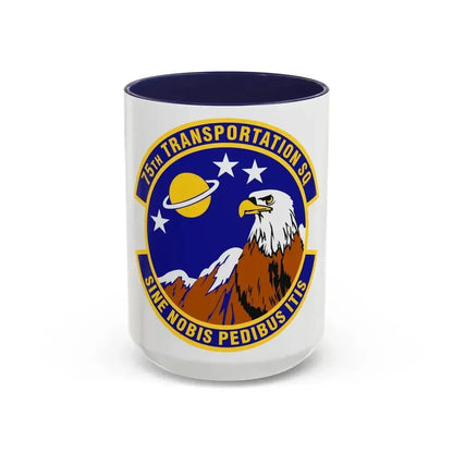 75th Transportation Squadron (U.S. Air Force) Accent Coffee Mug 15oz Navy - Go Mug Yourself