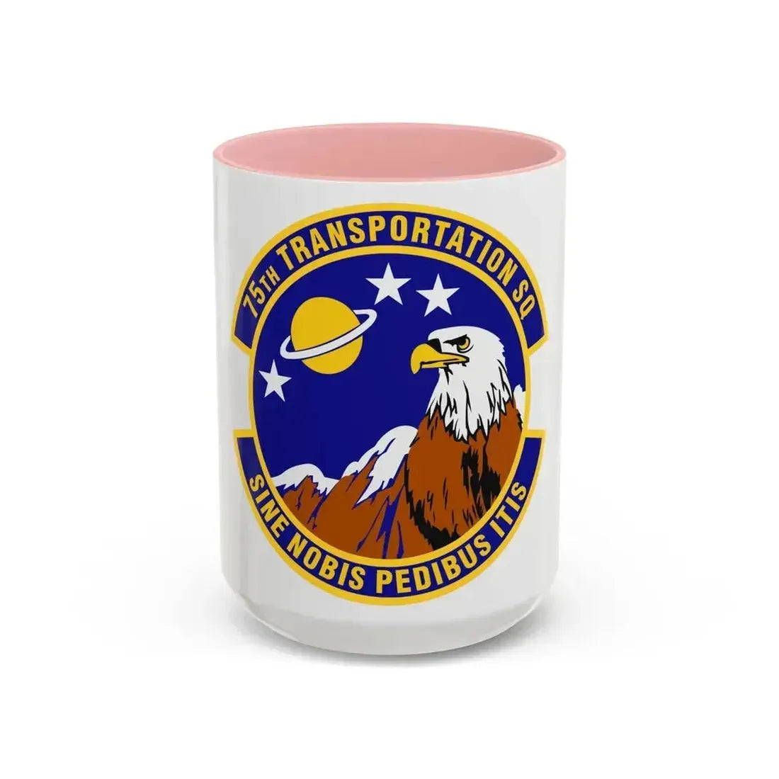 75th Transportation Squadron (U.S. Air Force) Accent Coffee Mug 15oz Pink - Go Mug Yourself