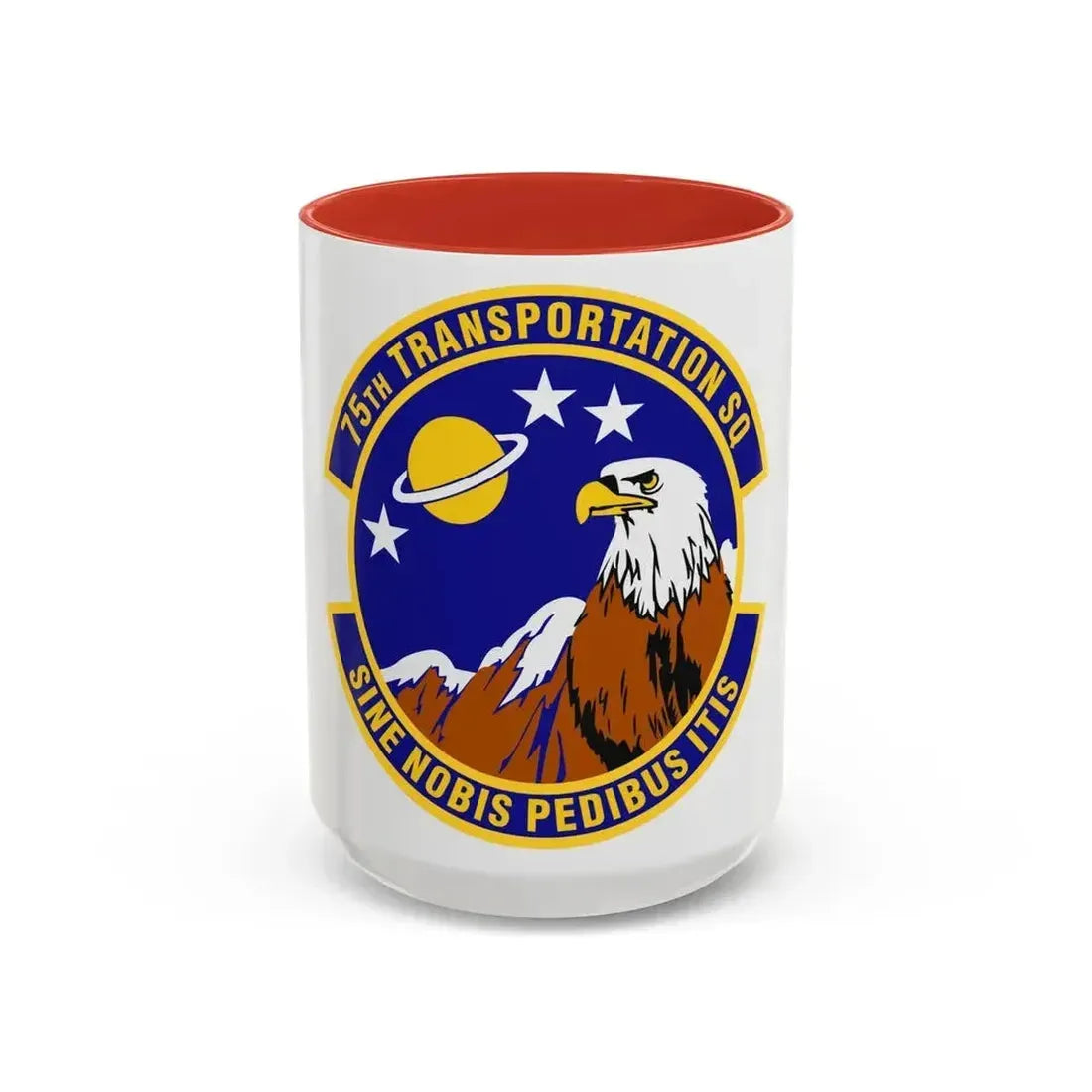 75th Transportation Squadron (U.S. Air Force) Accent Coffee Mug 15oz Red - Go Mug Yourself