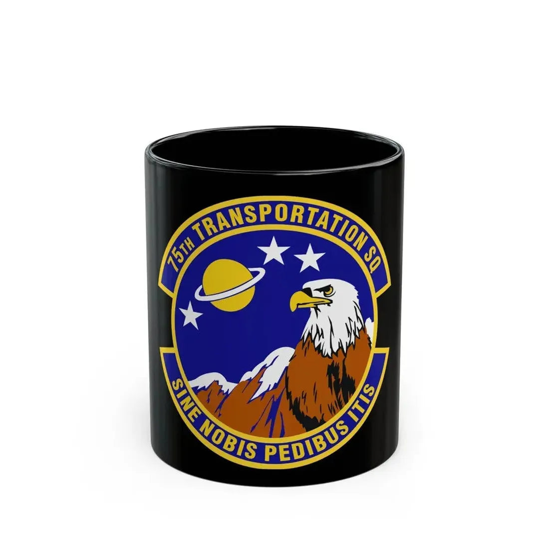 75th Transportation Squadron (U.S. Air Force) Black Coffee Mug 11oz - Go Mug Yourself