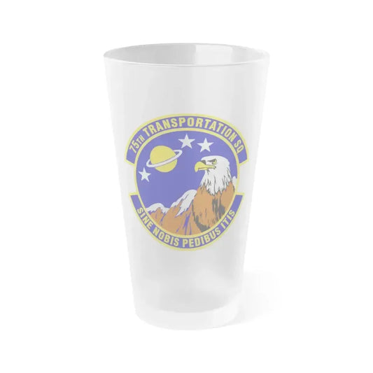 75th Transportation Squadron (U.S. Air Force) Frosted Pint Glass 16oz 16oz Frosted - Go Mug Yourself
