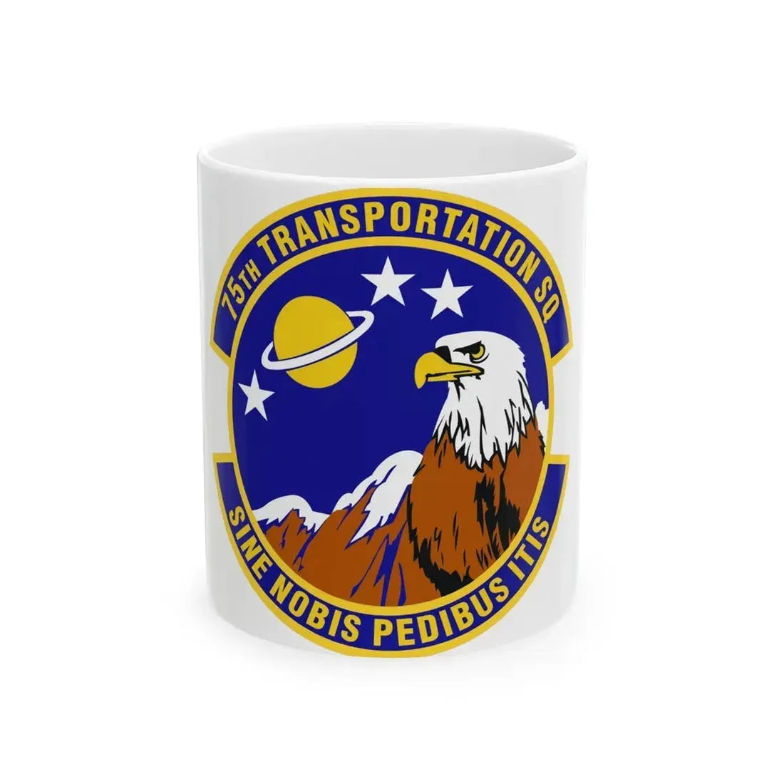 75th Transportation Squadron (U.S. Air Force) White Coffee Mug 11oz - Go Mug Yourself