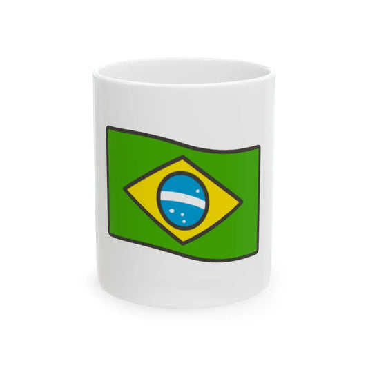 760-Brazil (Brazil) White Coffee Mug 11oz - Go Mug Yourself