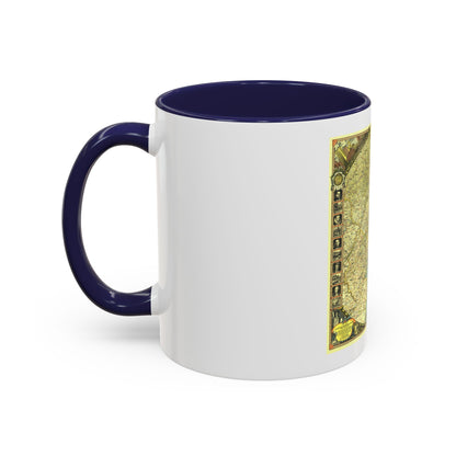 USA - New York City (1939) (Map) Accent Coffee Mug