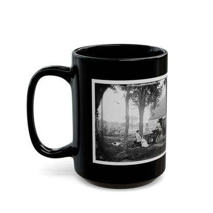 Cedar Mountain, Va. Family Group Before The House In Which Gen. Charles S. Winder (C.S.A.) Died (U.S. Civil War) Black Coffee Mug