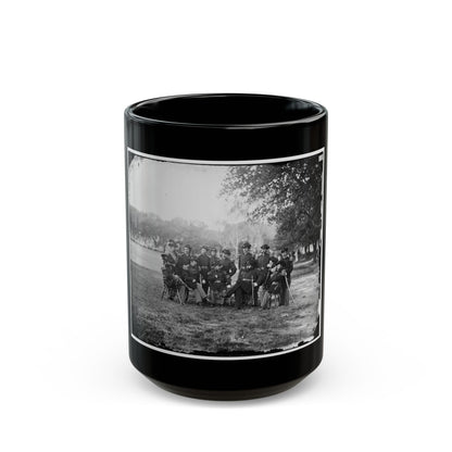 Fort Monroe, Va. Officers Of 3d Pennsylvania Heavy Artillery (U.S. Civil War) Black Coffee Mug