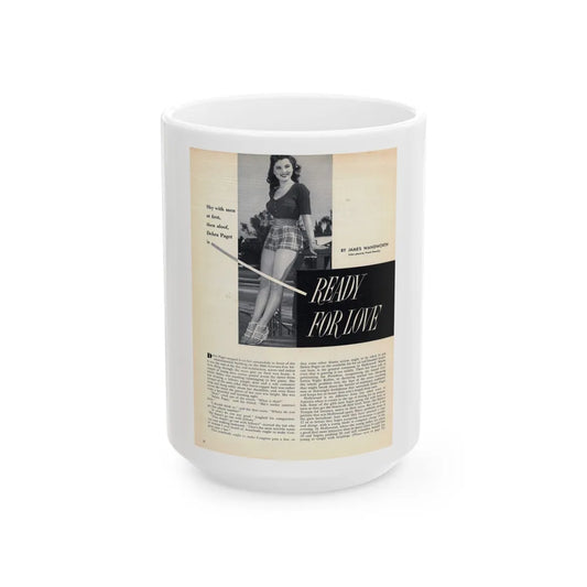 Debra Paget #549 (Vintage Female Icon) White Coffee Mug-15oz-Go Mug Yourself