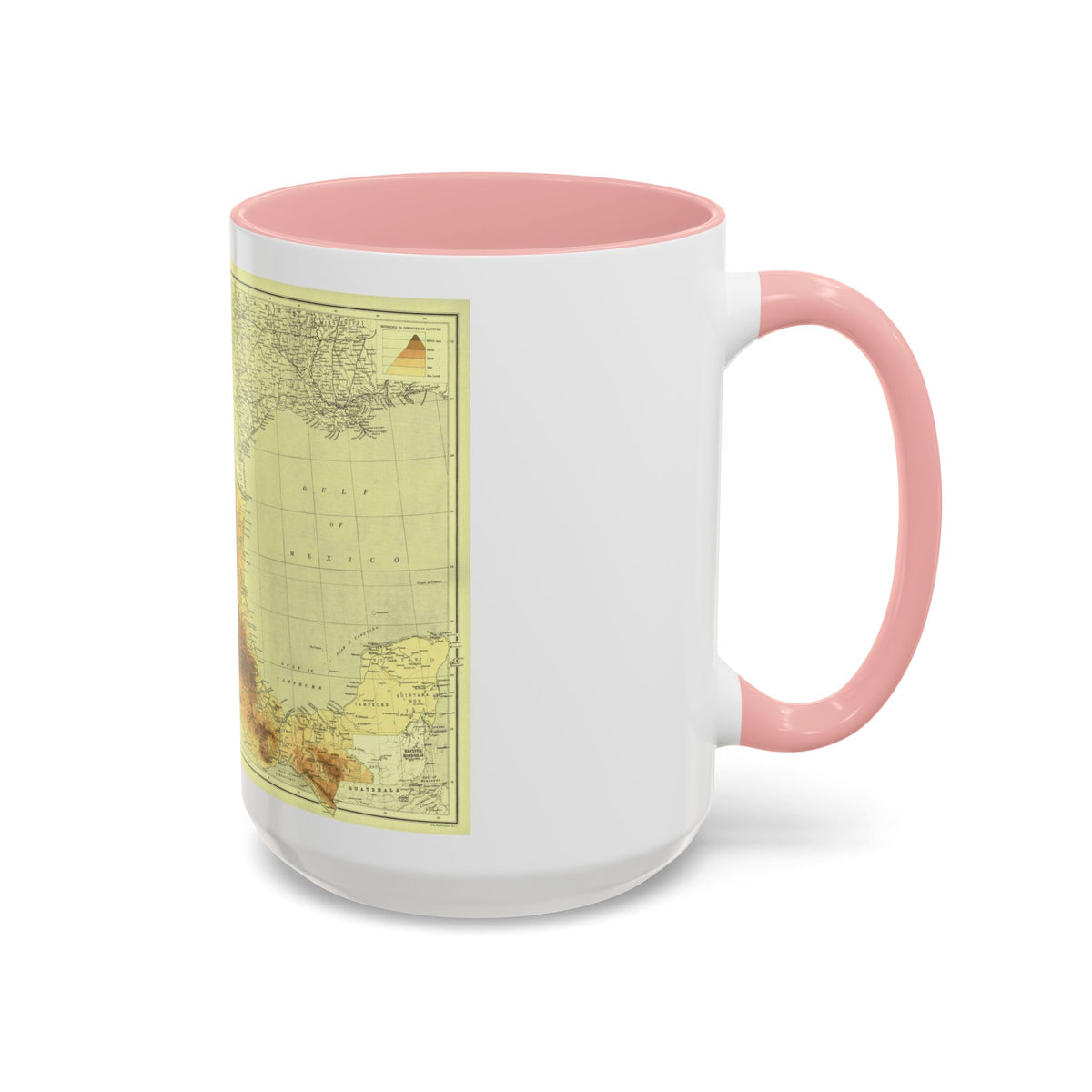 Central America & Mexico (1911) (Map) Accent Coffee Mug