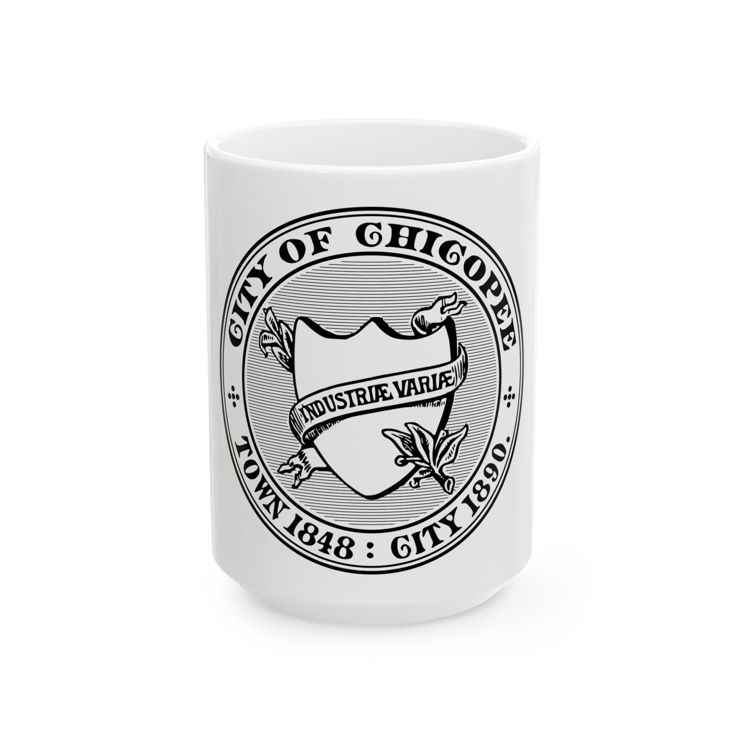Seal of Chicopee Massachusetts - White Coffee Mug