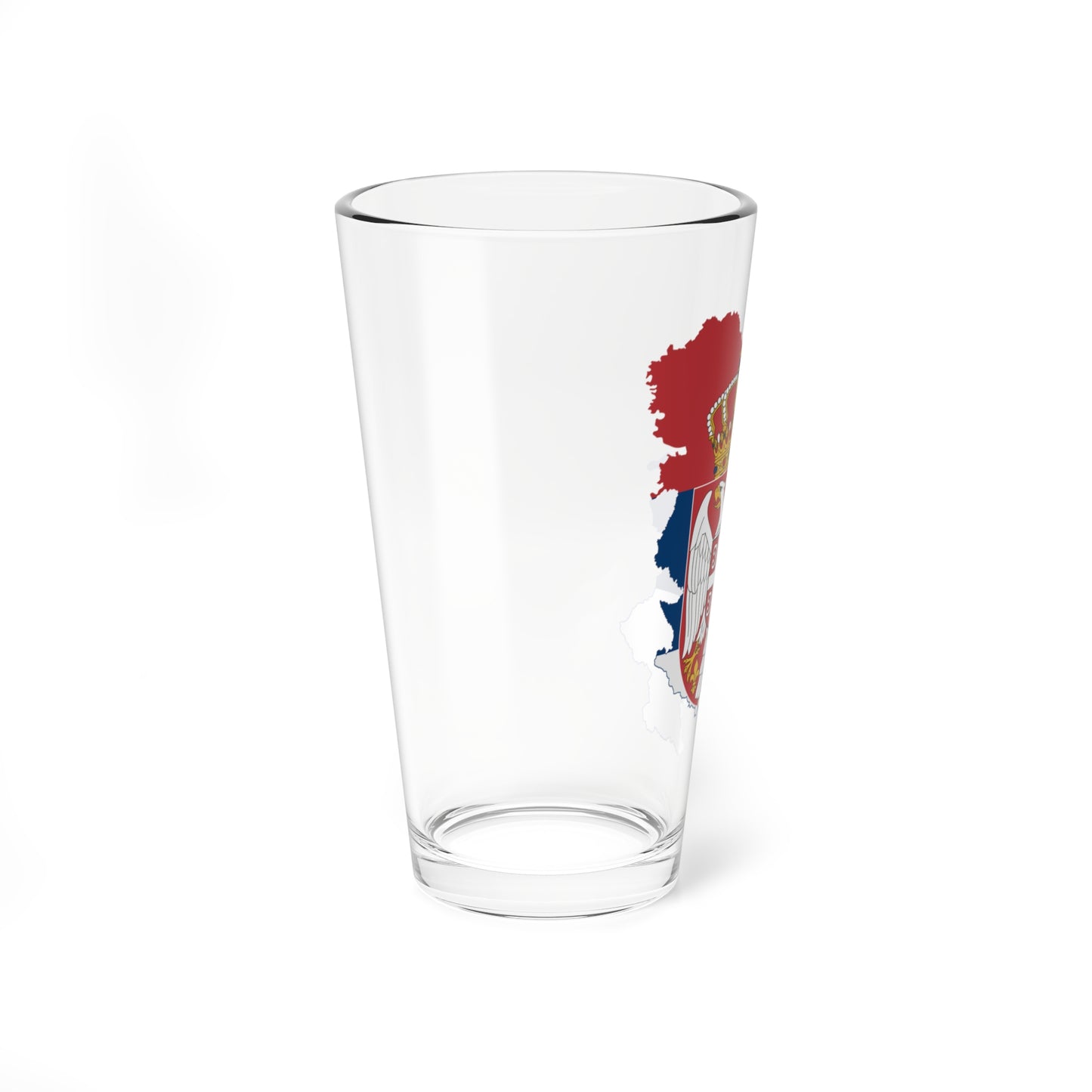 Flag map of Serbia without Kosovo (Serbia) Pint Glass 16oz