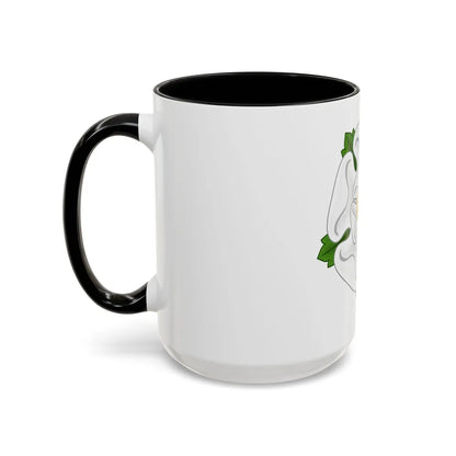 White Rose Badge of York - Accent Coffee Mug-Go Mug Yourself