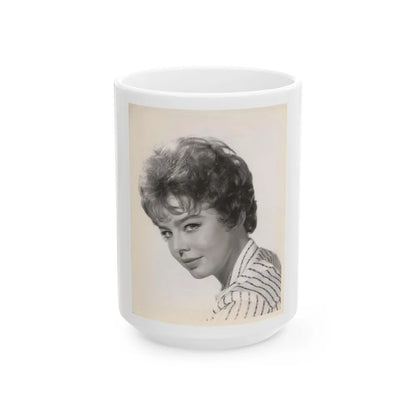 Janet Munro #31 (Vintage Female Icon) White Coffee Mug-15oz-Go Mug Yourself