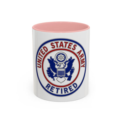 Retired Service Identification Badge 2 (U.S. Army) Accent Coffee Mug
