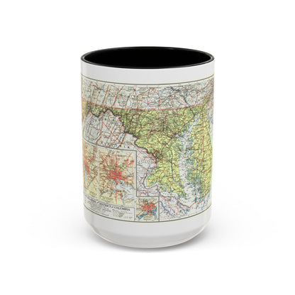USA - Maryland, Delaware (1927) (Map) Accent Coffee Mug