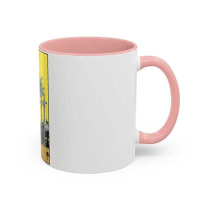 The 7 of Swords (Tarot Card) Accent Coffee Mug-Go Mug Yourself