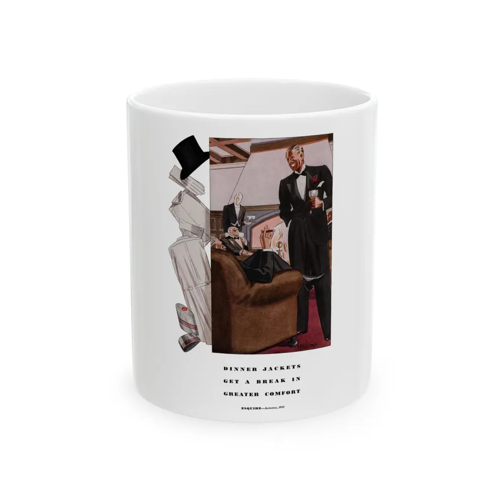 Esquire Fashion Illustration, Autumn 1933 (3) - White Coffee Mug-11oz-Go Mug Yourself