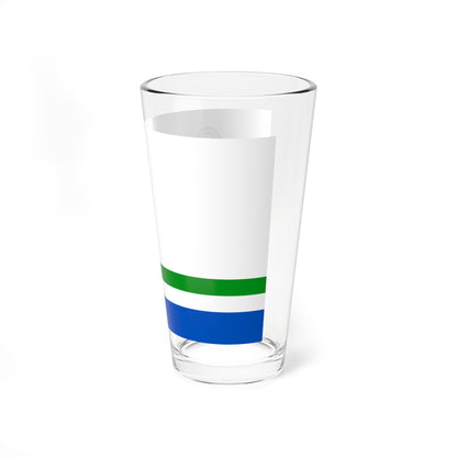 Flag of Tynda Amur oblast 2005 (Russia) Pint Glass 16oz