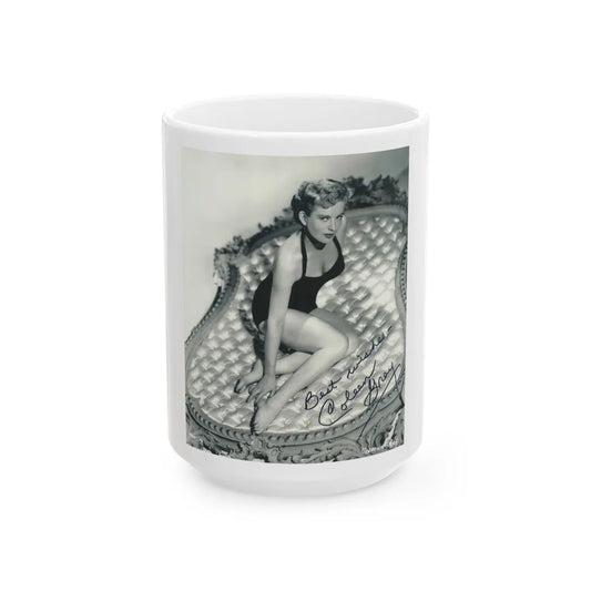 Coleen Gray #79 (Vintage Female Icon) White Coffee Mug-15oz-Go Mug Yourself