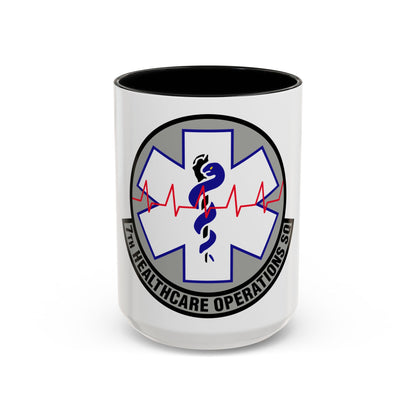 7 Healthcare Operations Squadron AFGSC (U.S. Air Force) Accent Coffee Mug