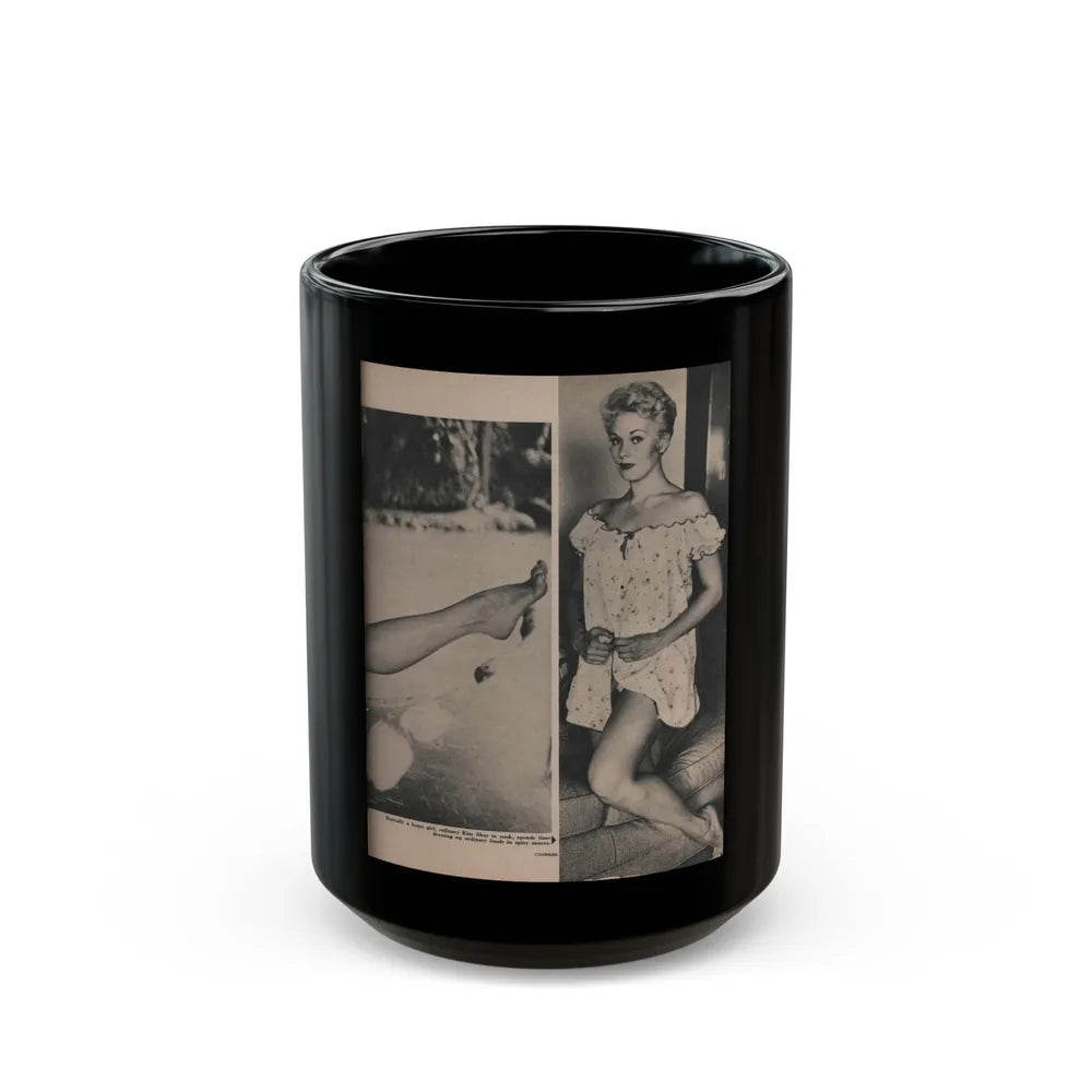 Kim Novak #388 - Fabulous Females Mag. Issue #1 '55 - 1 B&W Photo (Vintage Female Icon) Black Coffee Mug-15oz-Go Mug Yourself