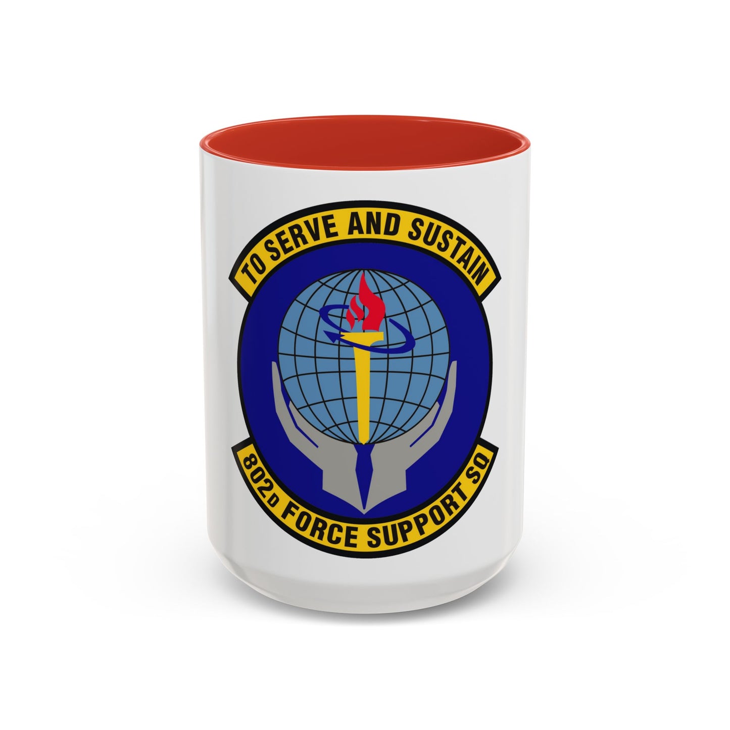802d Force Support Squadron (U.S. Air Force) Accent Coffee Mug