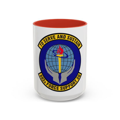 802d Force Support Squadron (U.S. Air Force) Accent Coffee Mug