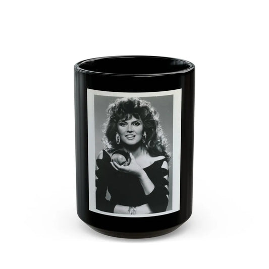 Caroline Munro #311 (Vintage Female Icon) Black Coffee Mug-15oz-Go Mug Yourself