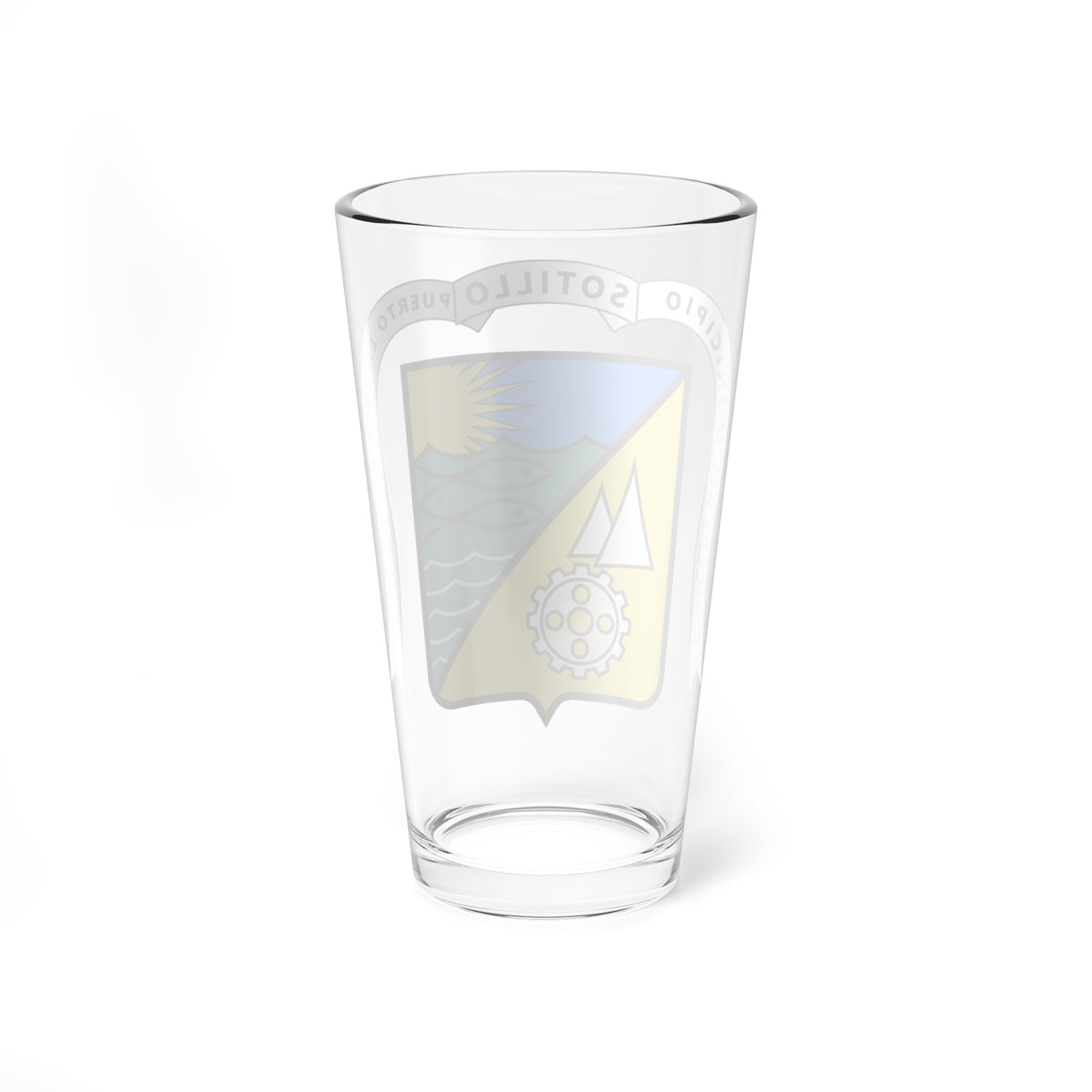 Escudo del Municipio Sotillo Anzoátegui (Venezuela) (Coat of Arms) Pint Glass 16oz