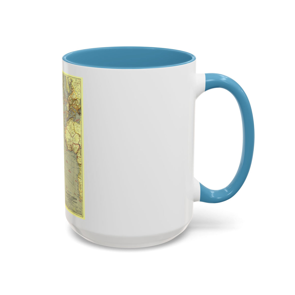 Atlantic Ocean (1939) (Map) Accent Coffee Mug