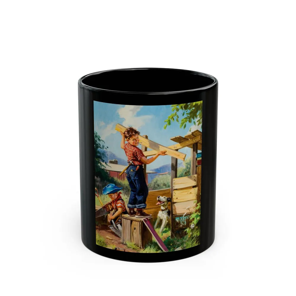 Building a Fort - Black Coffee Mug-11oz-Go Mug Yourself