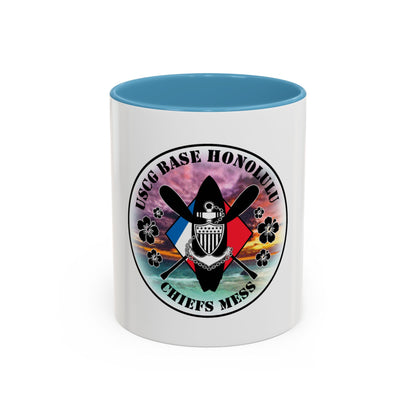 USCG Base Honolulu Chiefs Mess (U.S. Coast Guard) Accent Coffee Mug