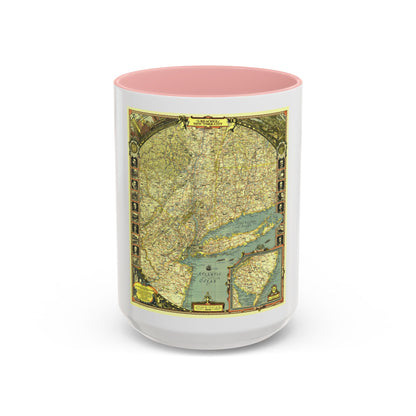 USA - New York City (1939) (Map) Accent Coffee Mug