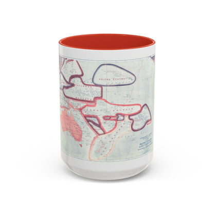 Pacific - Sovereignty and Mandate Boundary Lines (1921) (Map) Accent Coffee Mug