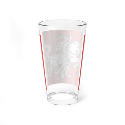 Flag of the Republic of Lithuania 1920s (Belarus) (Coat of Arms) Pint Glass 16oz