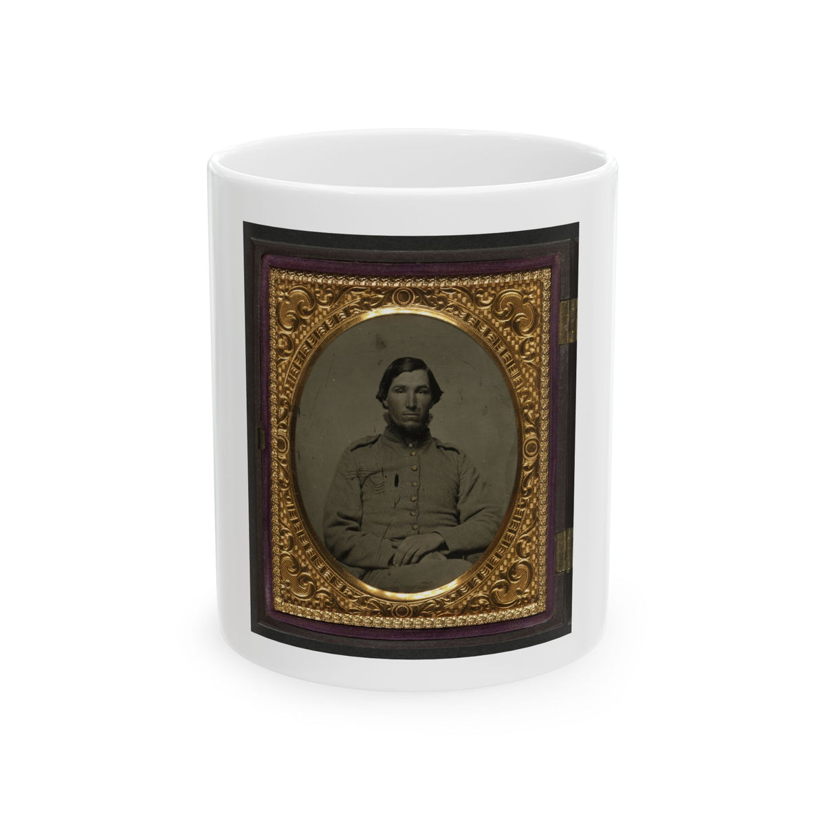 Unidentified Soldier In Confederate Shell Jacket (U.S. Civil War) White Coffee Mug